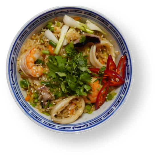 Rice with seafood