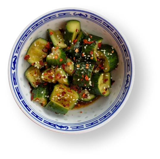Smashed cucumbers