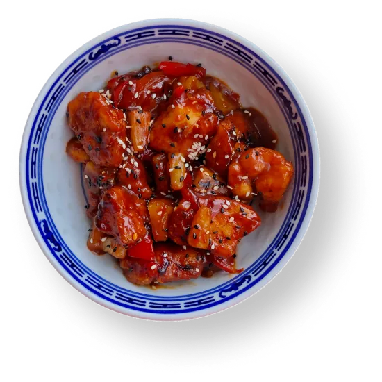 Chicken in sweet and sour sauce