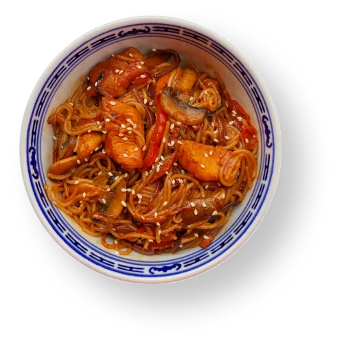Chapchae with chicken