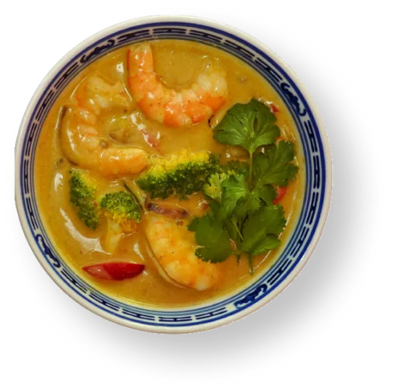 Thai curry with shrimp