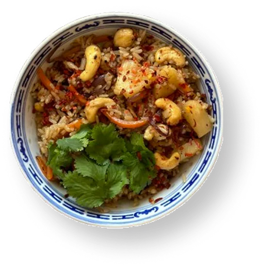 Rice with cashews and pineapple